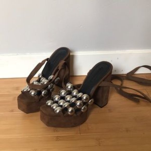 Alexander Wang Strappy Caged Sandals Platforms - Picture 3 of 9